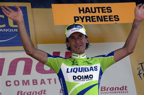 Franco Pellizotti (Liquigas) claimed the combativity prize