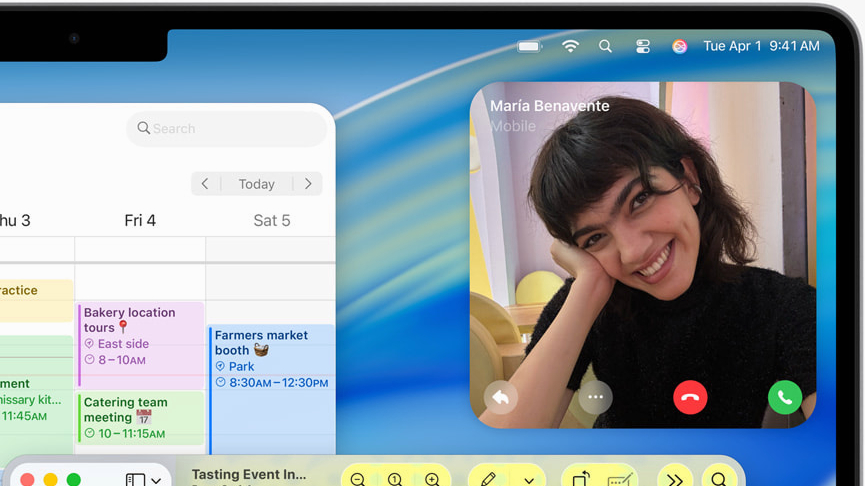 macOS Tahoe Phone app in action