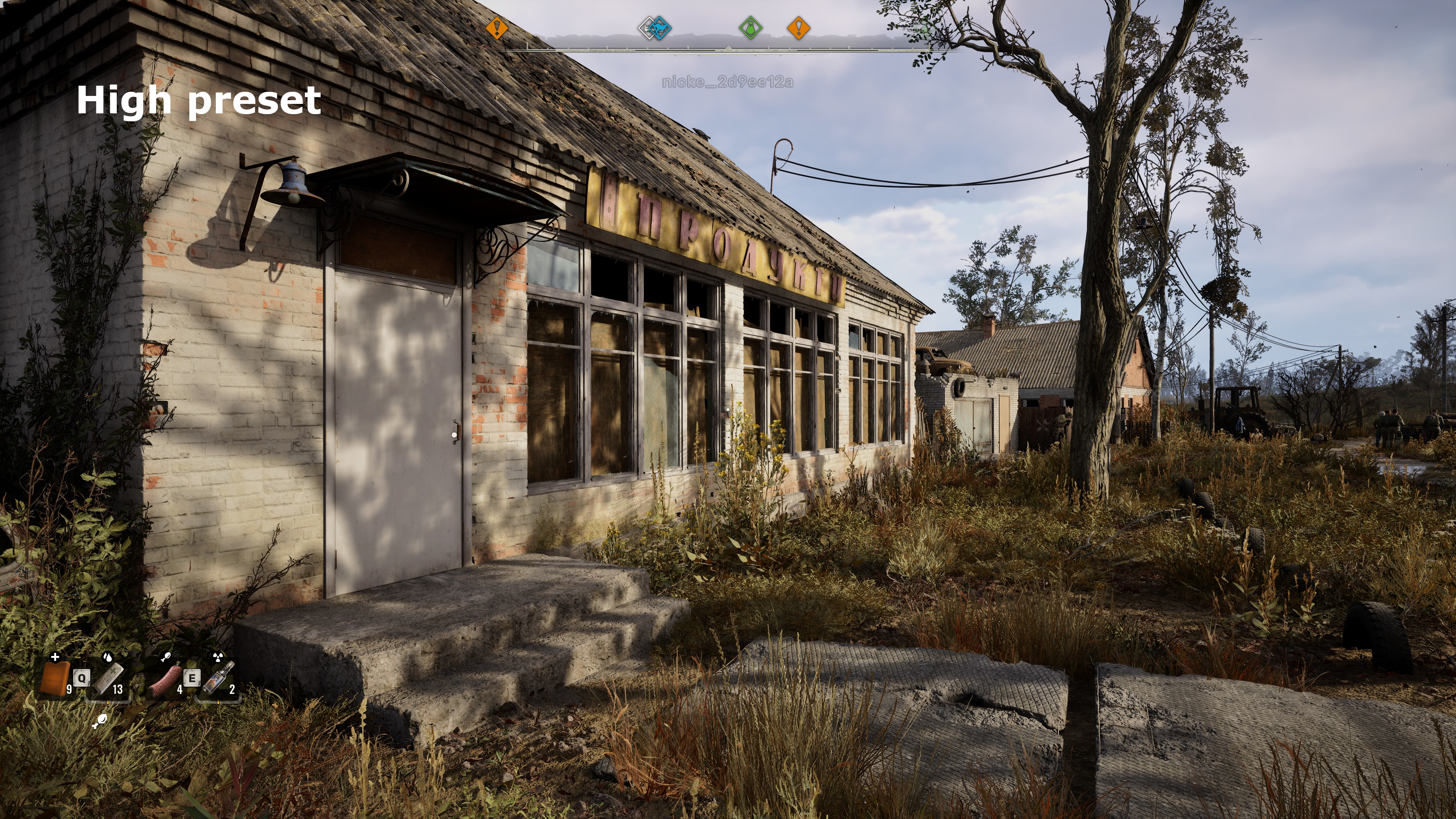 A screenshot from S.T.A.L.K.E.R. 2: Heart of Chornobyl using the High quality preset