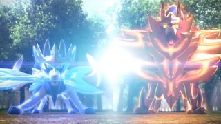 Zacian and Zamazenta are two of the legendaries, but Eternatus is the name of a rumoured third "evil" legendary