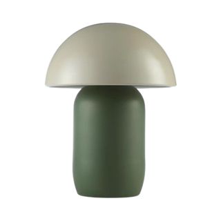 John Lewis Mushroom Portable Dimmable Table Lamp, Putty/Green