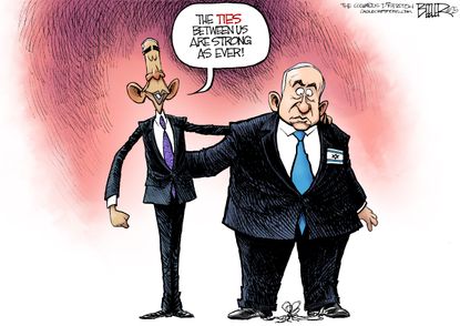 Obama cartoon World Netanyahu