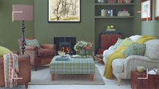 cosy green living room to show how to keep your house warm in winter