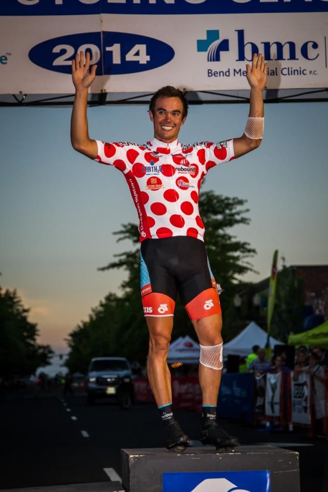 Travis McCabe (Smartstop) holds onto the mountain jersey going into the final stage.