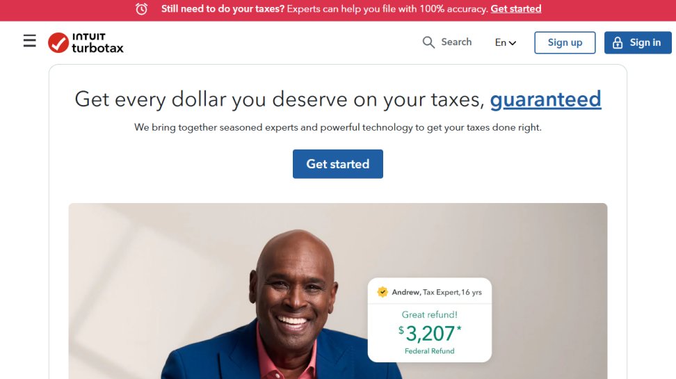 TurboTax website screenshot (May 2025)