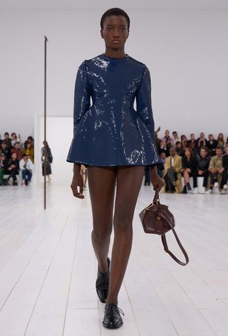 a close photo of the handbags on Loewe's spring 2025 runway