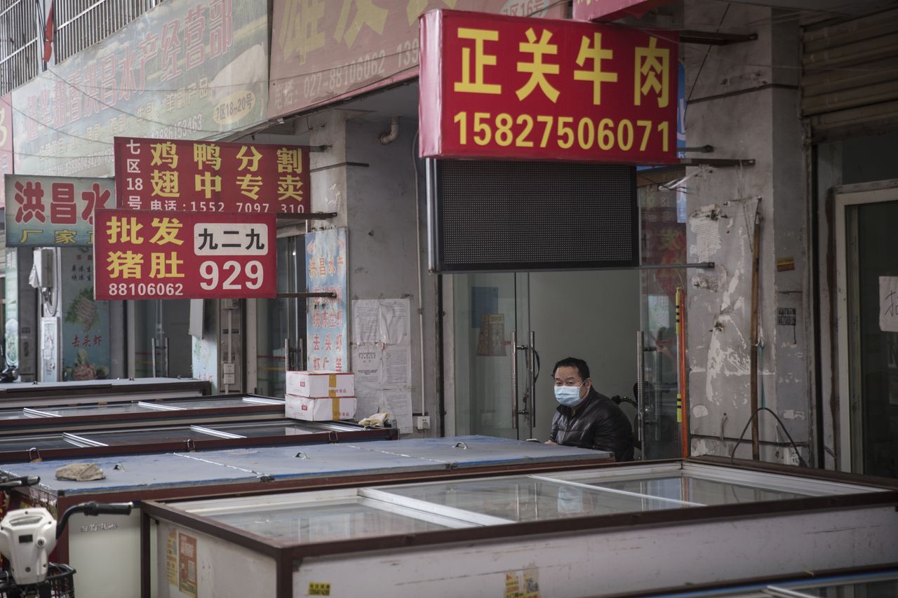 The Wuhan wet market.