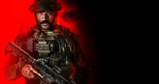 An image of Captain Price on a red and black background from Modern Warfare 3 (2023)