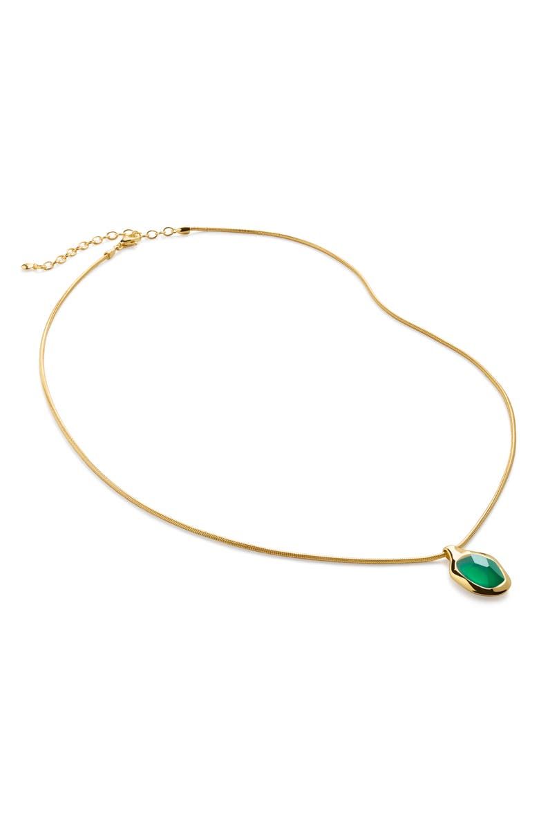 Odyssey Green Onyx Pendant Necklace