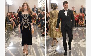 Dolce & Gabbana showcased its latest Alta Moda and Alta Sartoria collections in the private rooms of the brand's new Old Bond Street boutique in London
