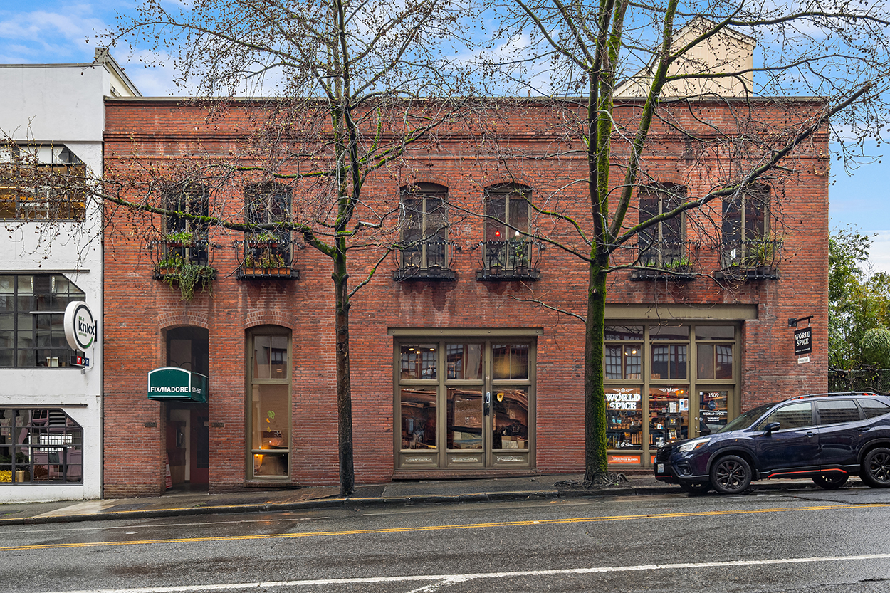 Exterior of a brick building in Seattle