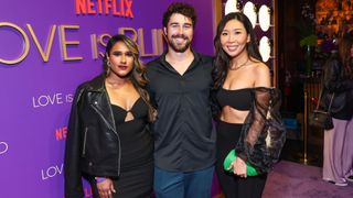 Deepti Vempati, Cole Barnett and Natalie Lee at the VIP Watch Party and Celebration for "Love Is Blind: The Live Reunion" held at The Vermont Hollywood on April 16, 2023 in Los Angeles, California.