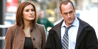 Mariska Hargitay as Olivia Benson and Christopher Meloni as Elliot Stabler in Law & Order: Special Victims Unit.