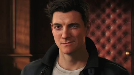 James Bond smirks in M's office in 007 First Light
