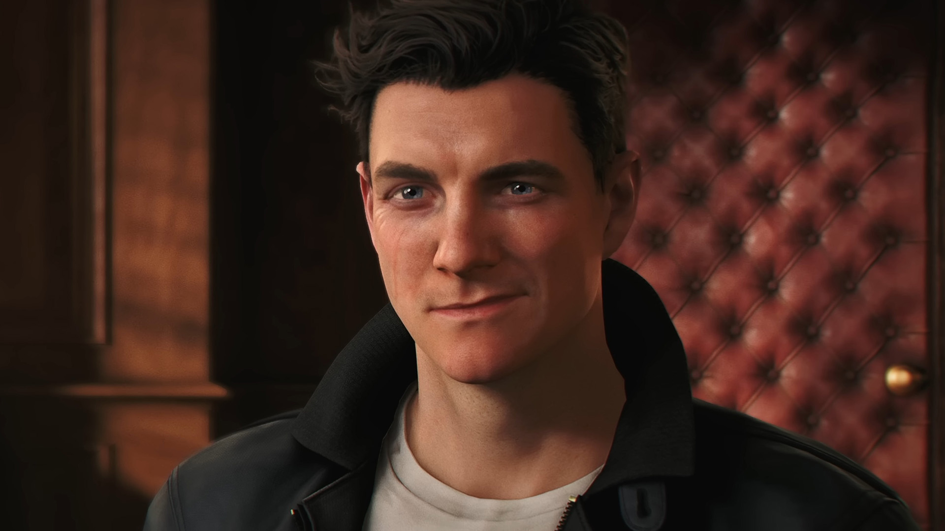 James Bond smirks in M's office in 007 First Light