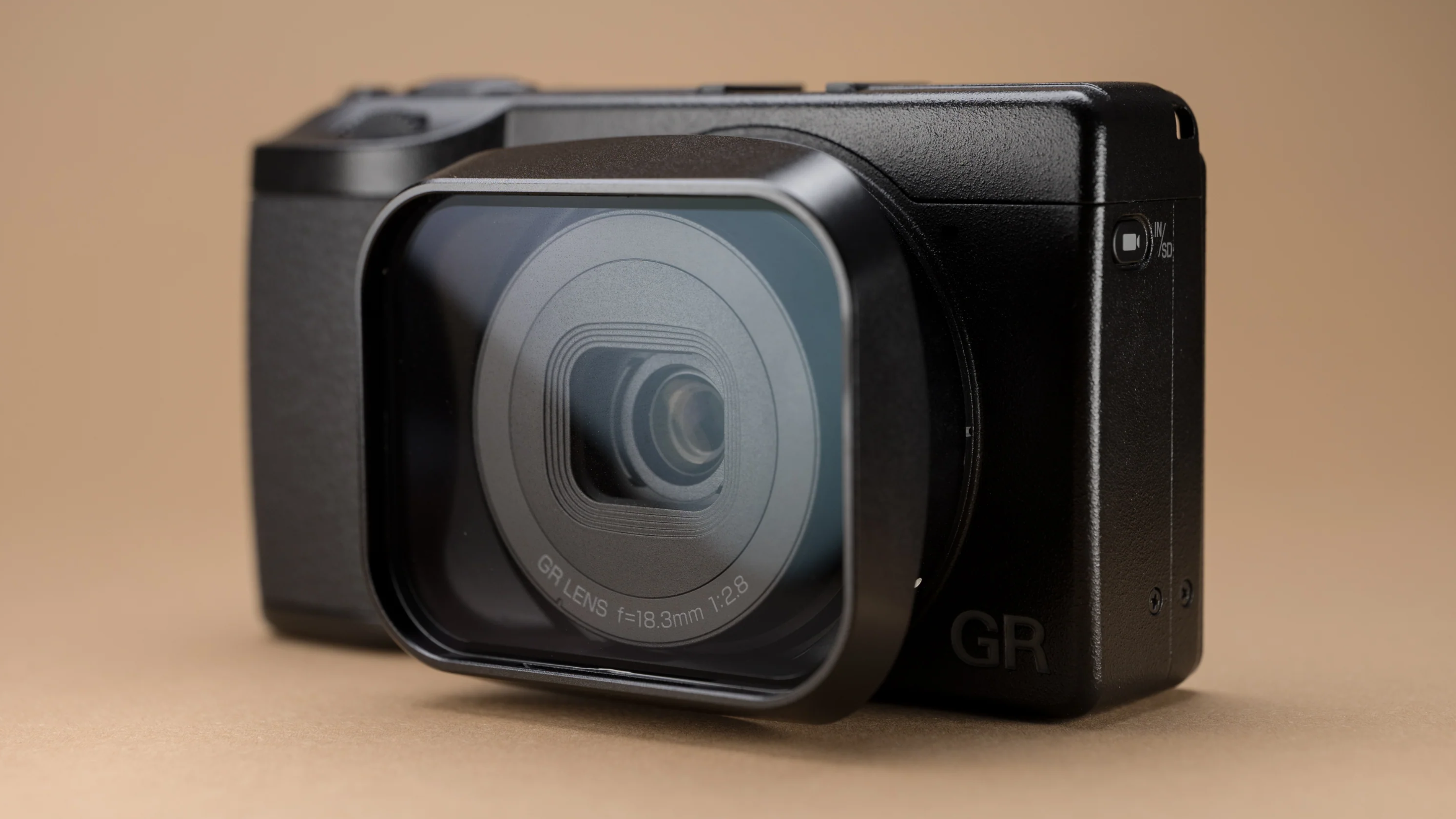 Squarehood lens hood for the Ricoh GR III