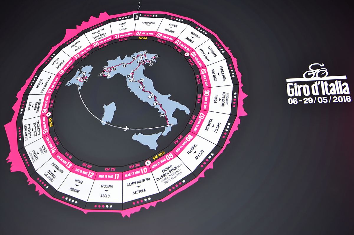 The 99th edition of the Giro d'Italia starts in Apeldoorn and finishes in Turin