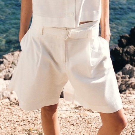 Zara Belted Bermuda Shorts
