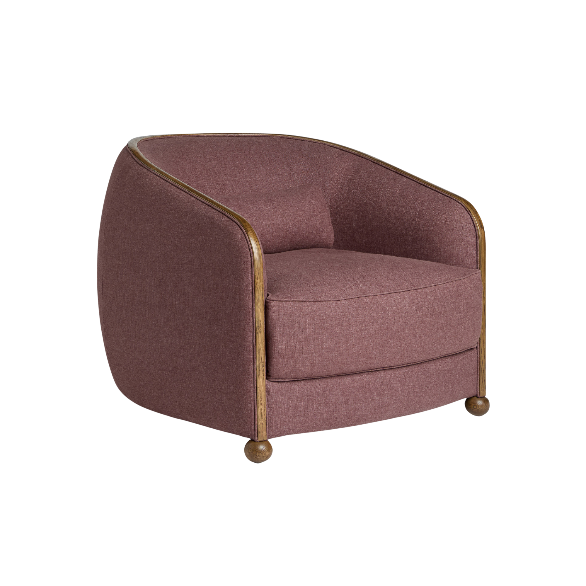 a soft purple accent chair