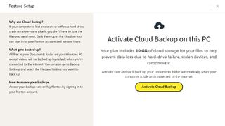 How to use Norton Cloud Backup: Activate Cloud Backup