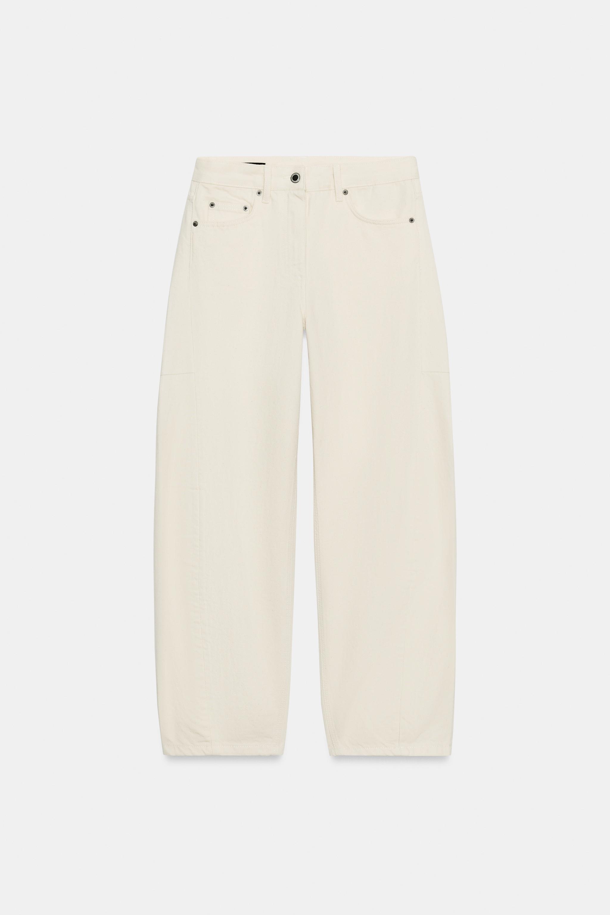 Zw Collection Ankle Balloon Mid-Waist Jeans