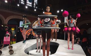 Designed set by Wallpaper* contributor with models showcasing a collection