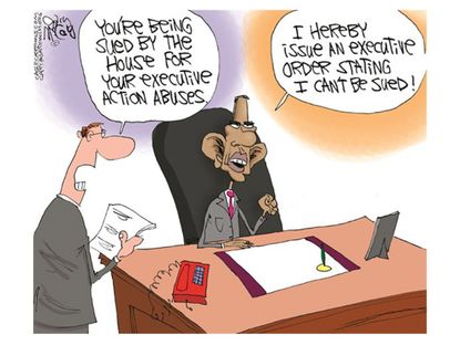 Political cartoon Obama executive order