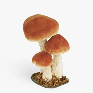 Decorative velour mushrooms