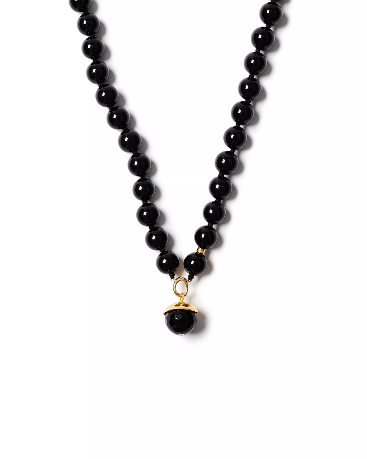 Gemstone Beaded Pendant Necklace, 46"