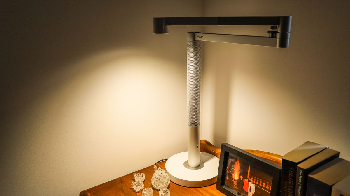 Dyson Solarcycle Morph Desk on a table