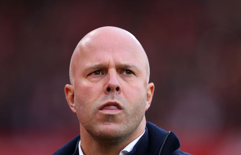 LIVERPOOL, ENGLAND - NOVEMBER 22: Arne Slot, Manager of Liverpool, reacts prior to the Premier League match between Liverpool and Nottingham Forest at Anfield on November 22, 2025 in Liverpool, England. (Photo by Molly Darlington/Getty Images)