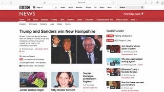 A 30-second cache of the BBC News homepage displaying regularly updated content