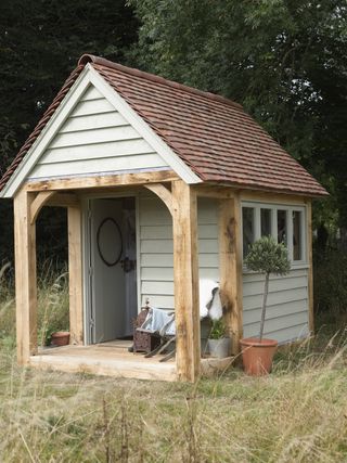 oak framed garden office idea