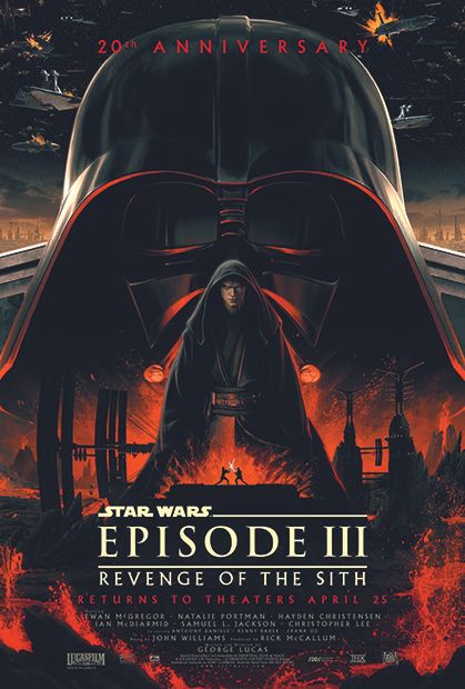 Star Wars Episode III poster art by Matt Ferguson