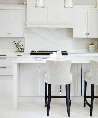 White kitchen ideas with traditional cabinetry