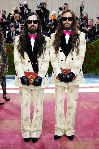 Alessandro Michele and Jared Leto attend The 2022 Met Gala Celebrating "In America: An Anthology of Fashion" at The Metropolitan Museum of Art on May 02, 2022 in New York City.