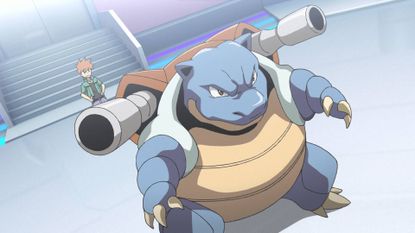 Blastoise seen in the Pokemon Origins anime series.