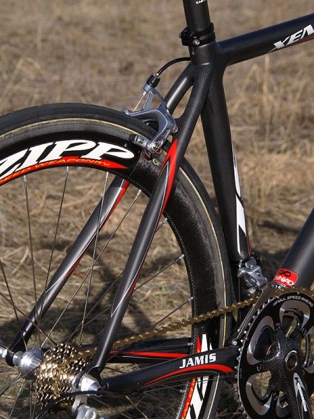 Dual seat stays are supposedly lighter and stiffer than monostay designs.