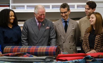HRH The Prince of Wales, Yoox Net-a-porter Group’s chairmain and CEO Federico Marchetti and Modern Artisan students