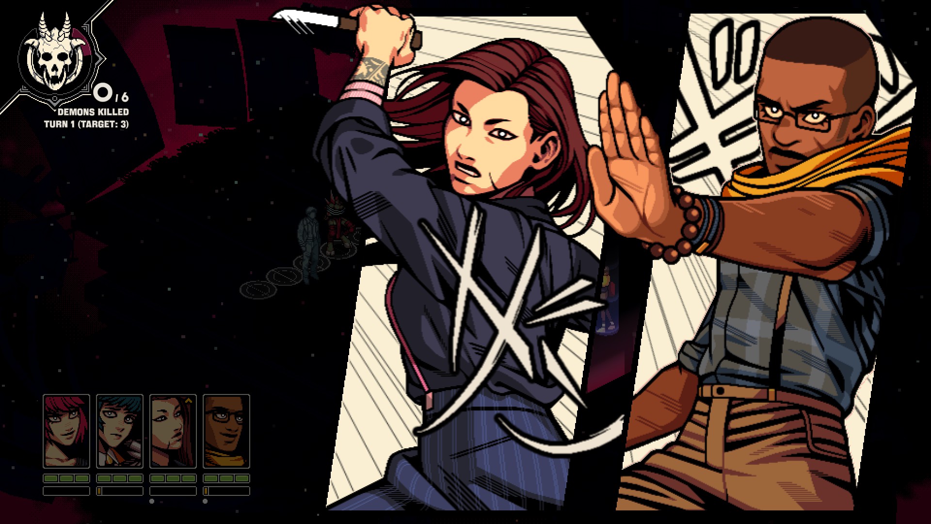 A special combo attack in Demonschool