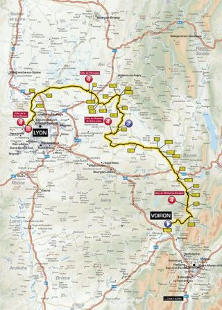<p>Critérium du Dauphiné - Stage 2 Map</p>