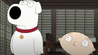 Brian and Stewie locked in a vault on Family Guy