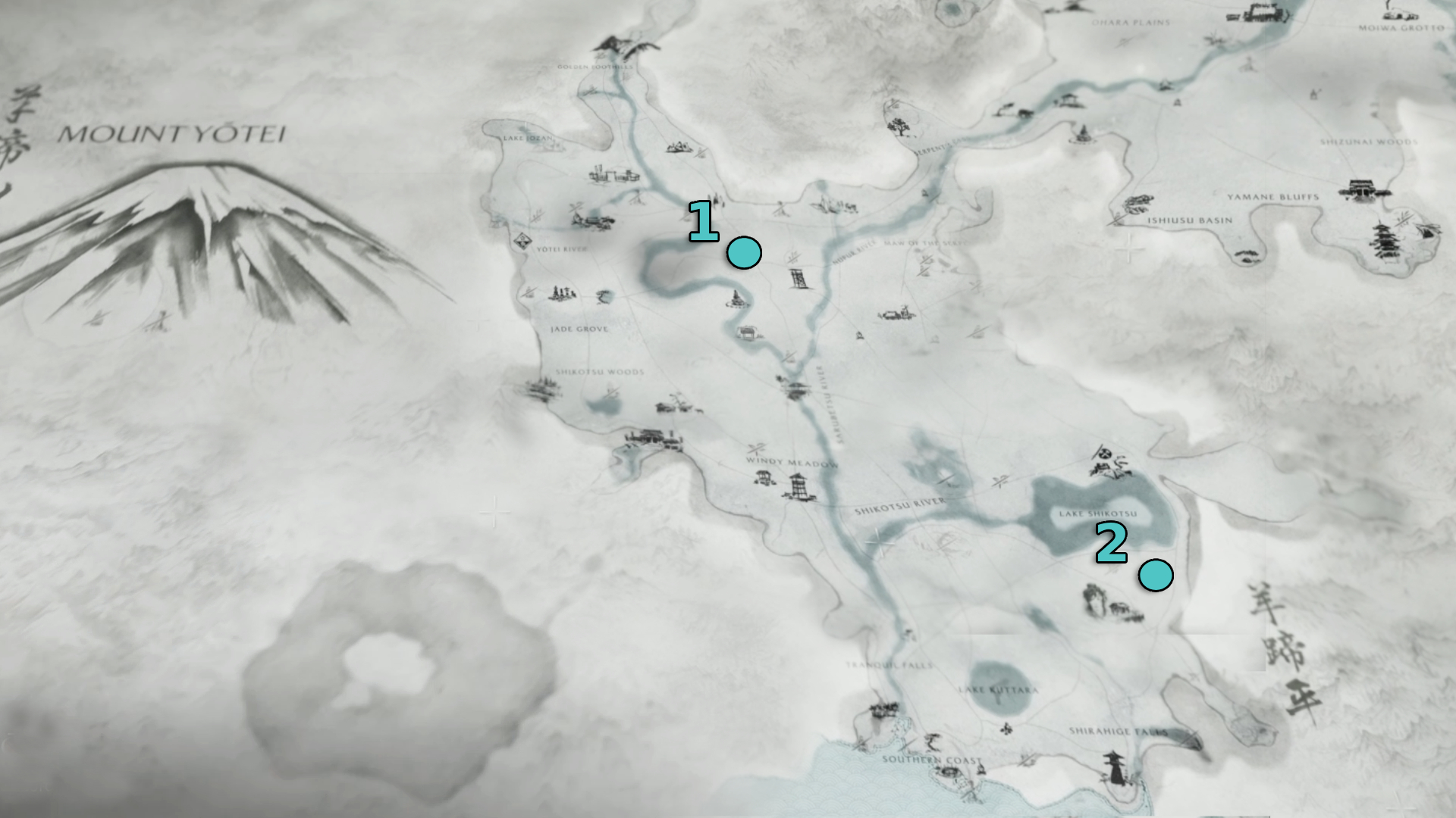 Ghost of Yotei Grasslands wolf dens