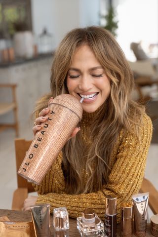 Jennifer Lopez with JLo Beauty Bling Cup