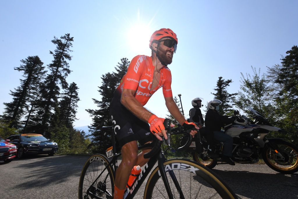 GRAND COLOMBIER FRANCE SEPTEMBER 13 Simon Geschke of Germany and CCC Team Breakaway during the 107th Tour de France 2020 Stage 15 a 1745km stage from Lyon to Grand Colombier 1501m TDF2020 LeTour on September 13 2020 in Grand Colombier France Photo by Tim de WaeleGetty Images