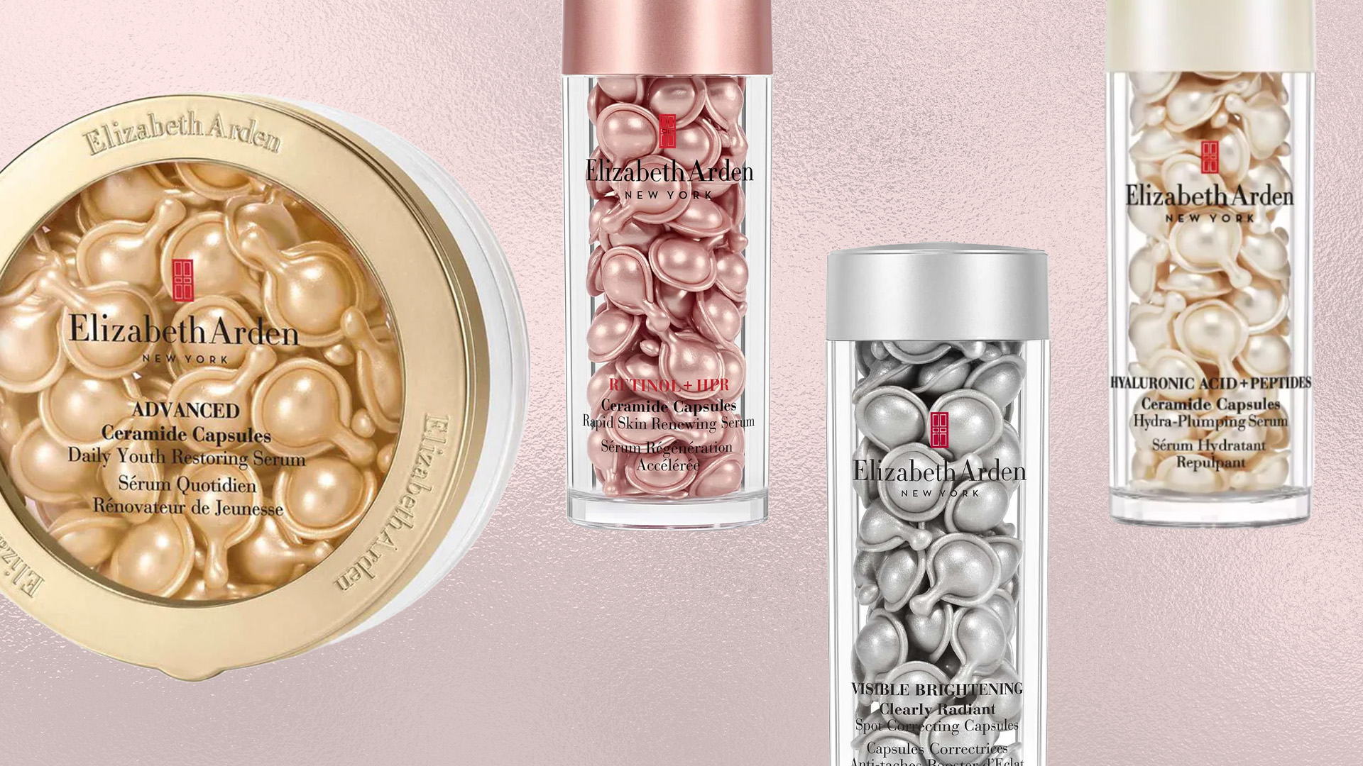 Collage Image of Capsule Serums From Elizabeth Arden