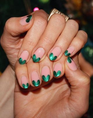 Love hart tip manicure by Imarni Nails