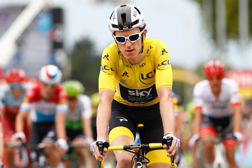 Geraint Thomas finishes stage 13 at the Tour de France