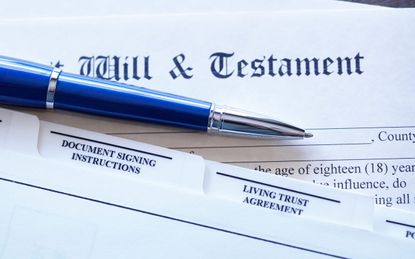 Image of a Will and Testament with a pen.