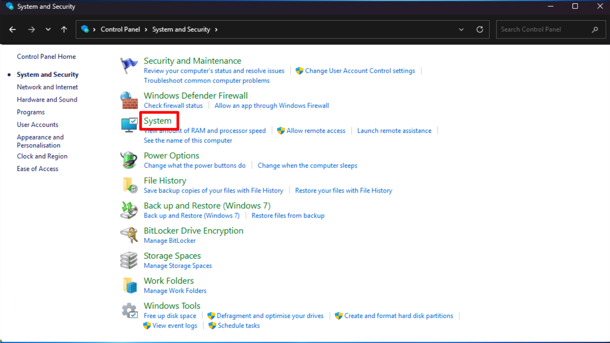 Windows 11 settings